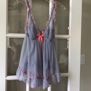 Baby Doll lingerie set with bikini bottom NWT